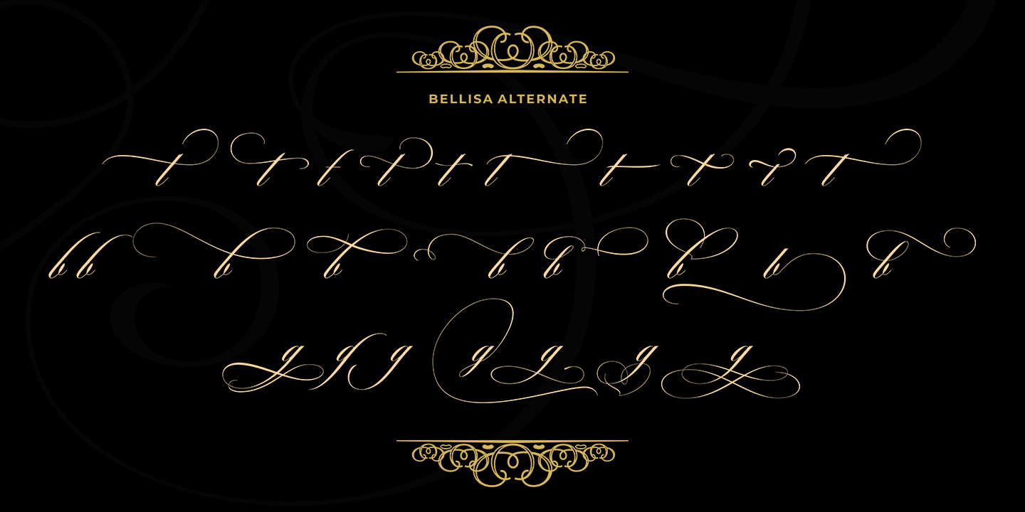 Example font Bellisa Script #4